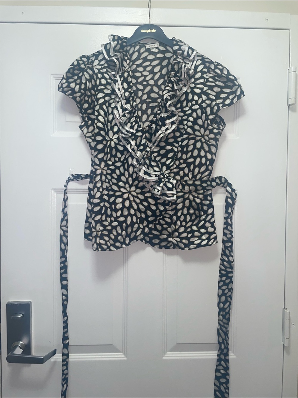 Jaipur Black Wrap Blouse